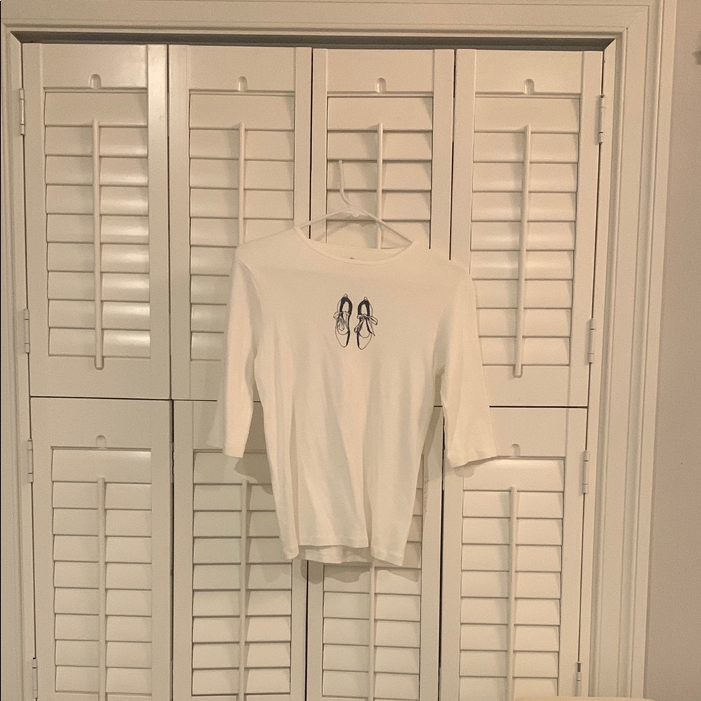 Brandy Melville White Long Sleeve Tee Casual Style